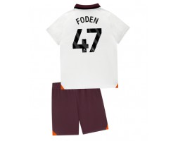 Manchester City Phil Foden #47 Replika Babytøj Udebanesæt Børn 2023-24 Kortærmet (+ Korte bukser)